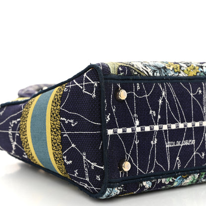 Christian Dior Canvas Embroidered Zodiac Medium Lady D-Lite Blue Multicolor 9 of 12