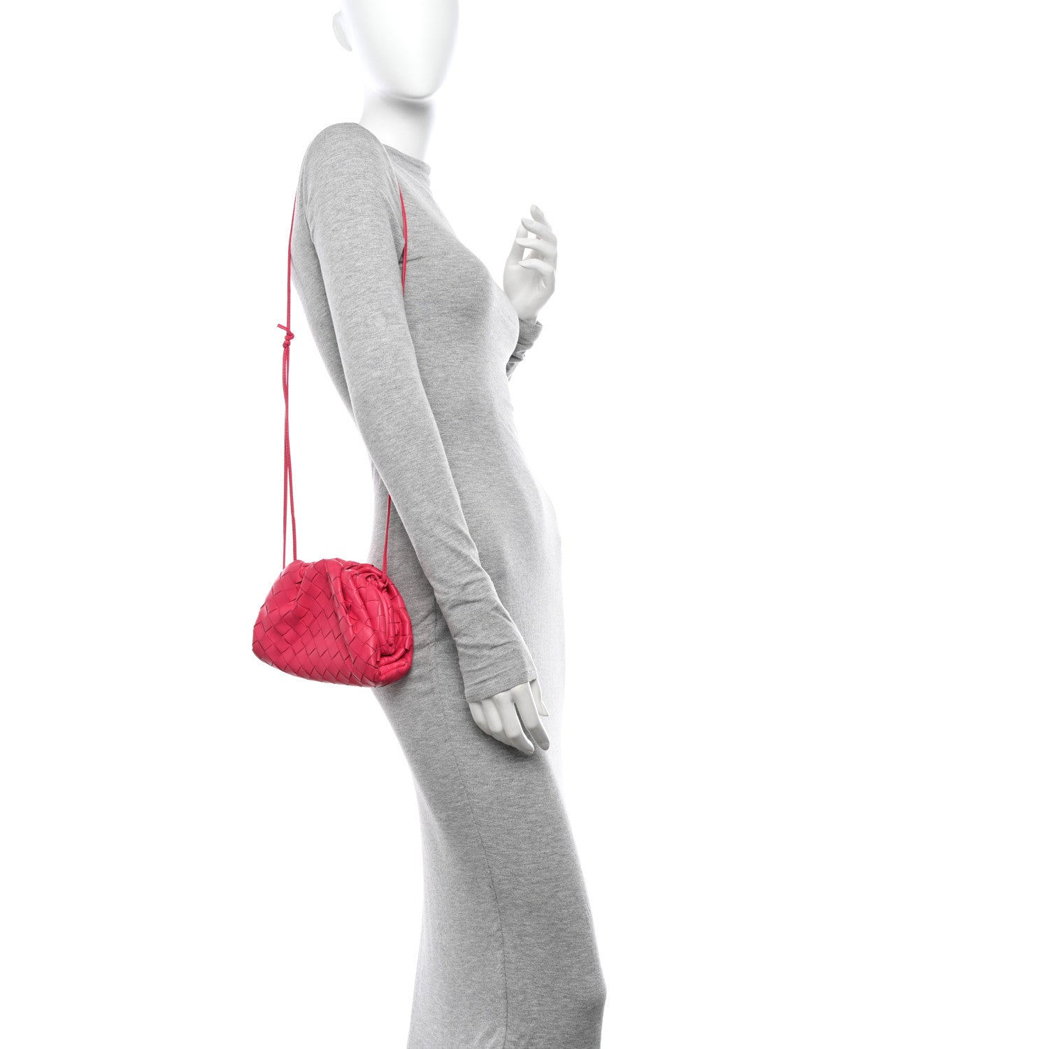 Bottega Veneta Nappa Intrecciato The Mini Pouch Rosa Shock 2 of 12