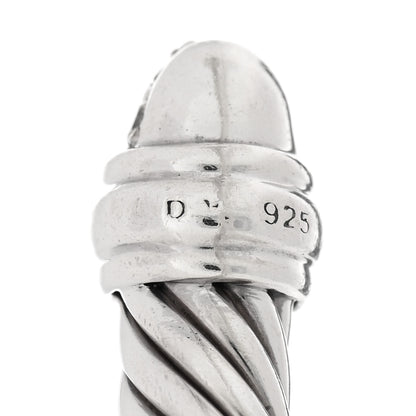 David Yurman Sterling Silver Pave Diamond 5mm Cable Classics Bracelet 3 of 3