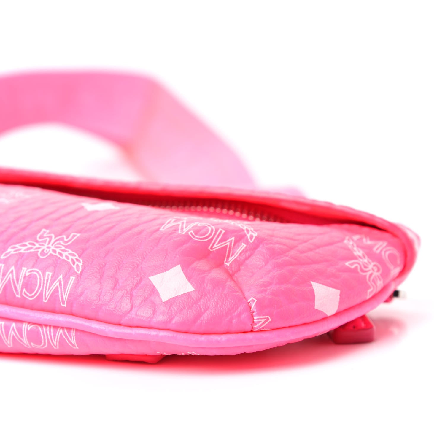 MCM Visetos Mini Crossbody Neon Pink 8 of 10
