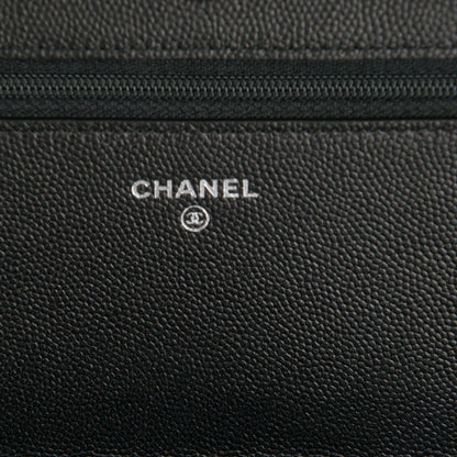 Chanel Calfskin Quilted Boy Wallet On Chain WOC So Black 6 of 8