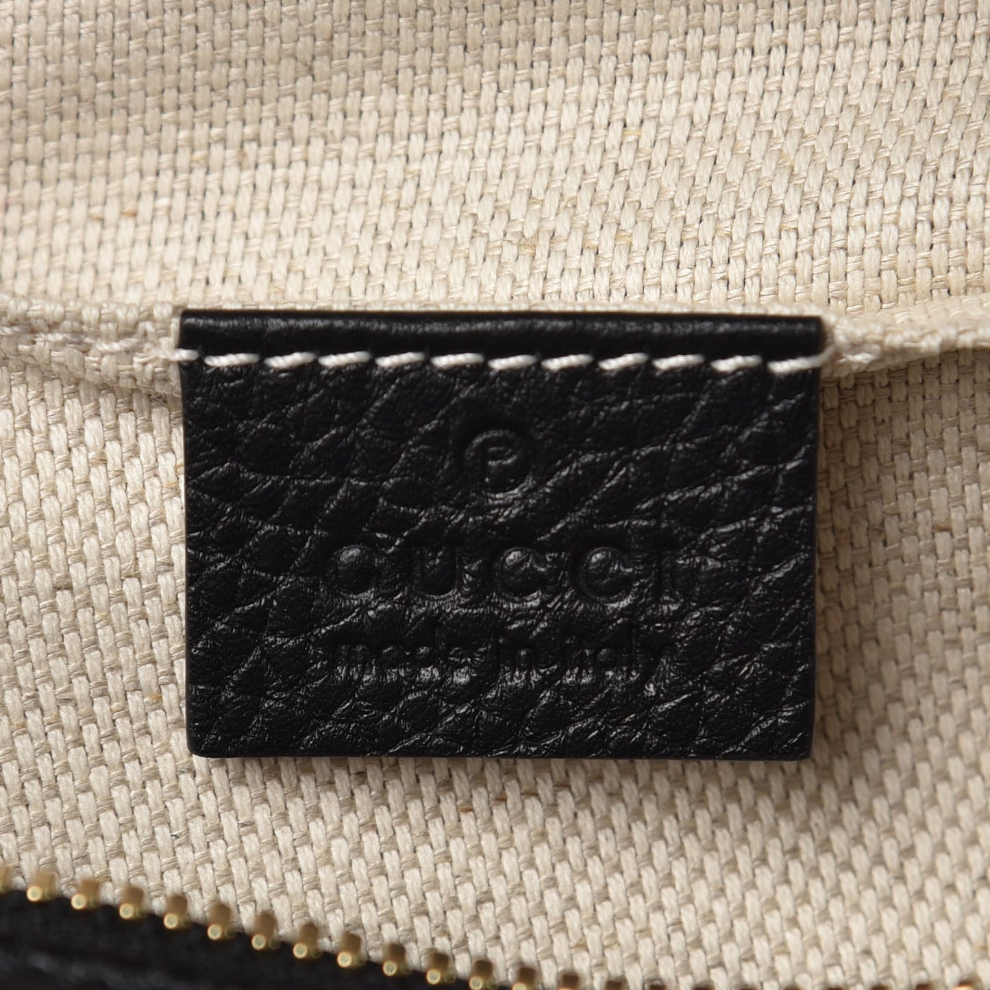 Pebbled Calfskin Small Soho Disco Bag Black