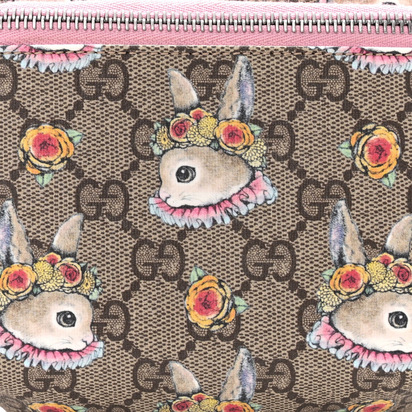 GG Supreme Monogram Childrens Bunny Print Belt Bag Multicolor