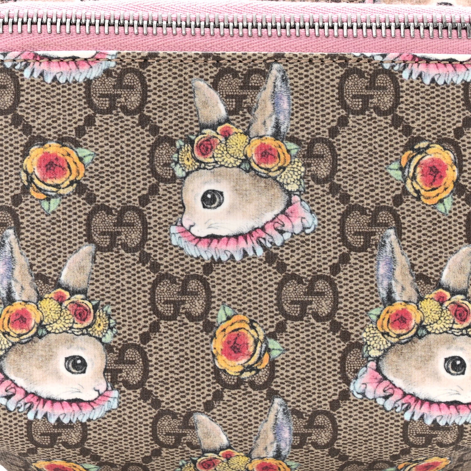Gucci GG Supreme Monogram Childrens Bunny Print Belt Bag Multicolor 8 of 11