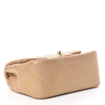 Chanel Metallic Caviar Quilted Mini Square Flap Gold 4 of 11