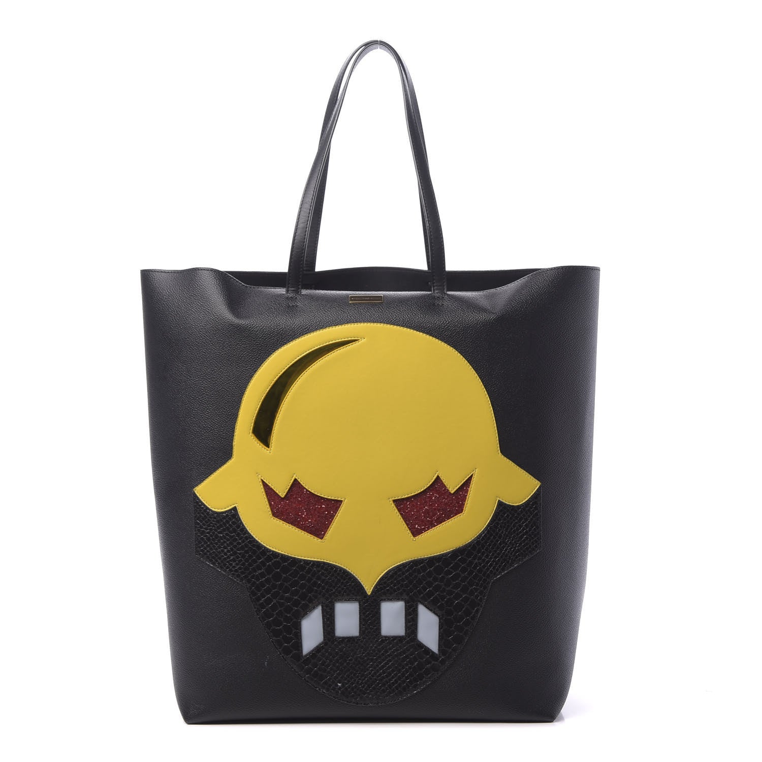 Stella McCartney Faux Leather Superheroes Tote Canary Black 1 of 12