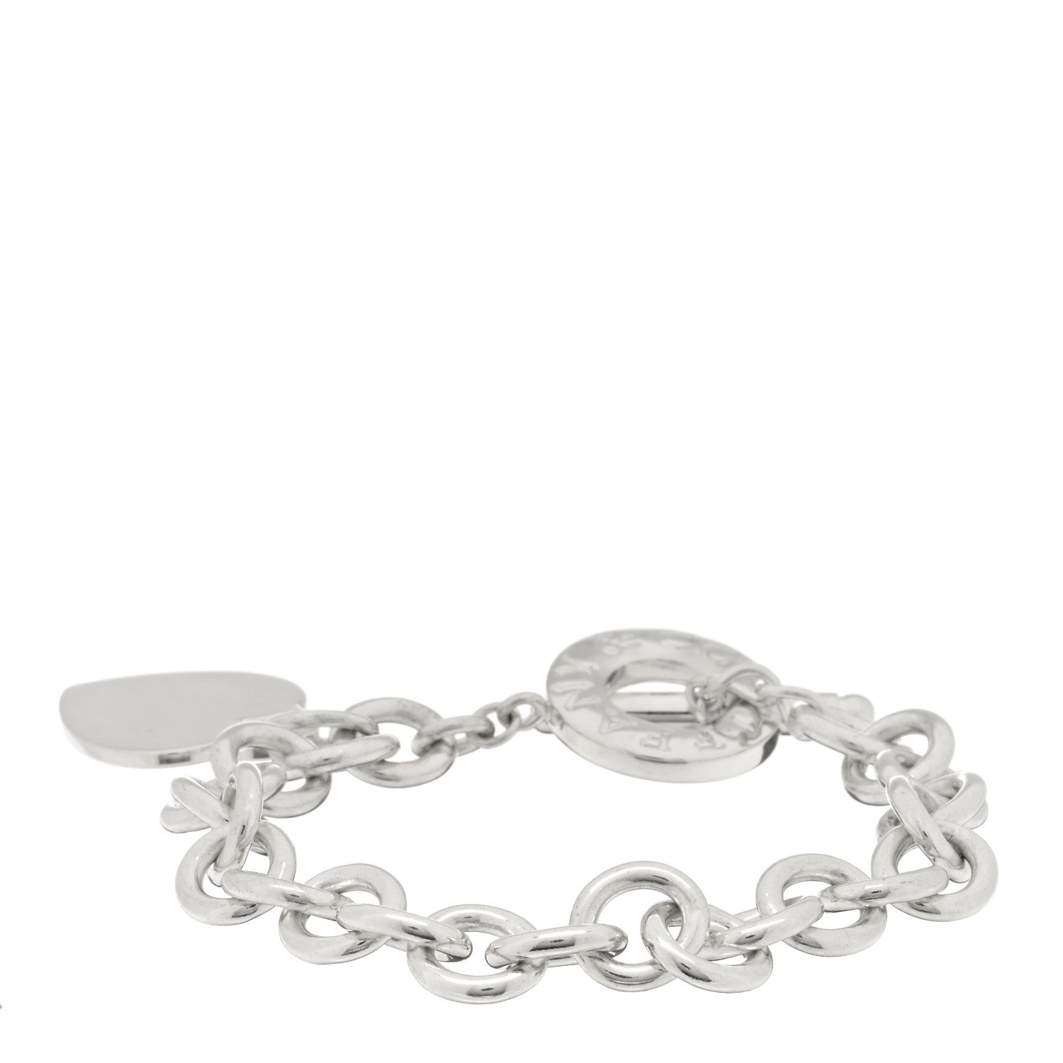 Tiffany Sterling Silver Heart Tag Toggle Bracelet 2 of 3