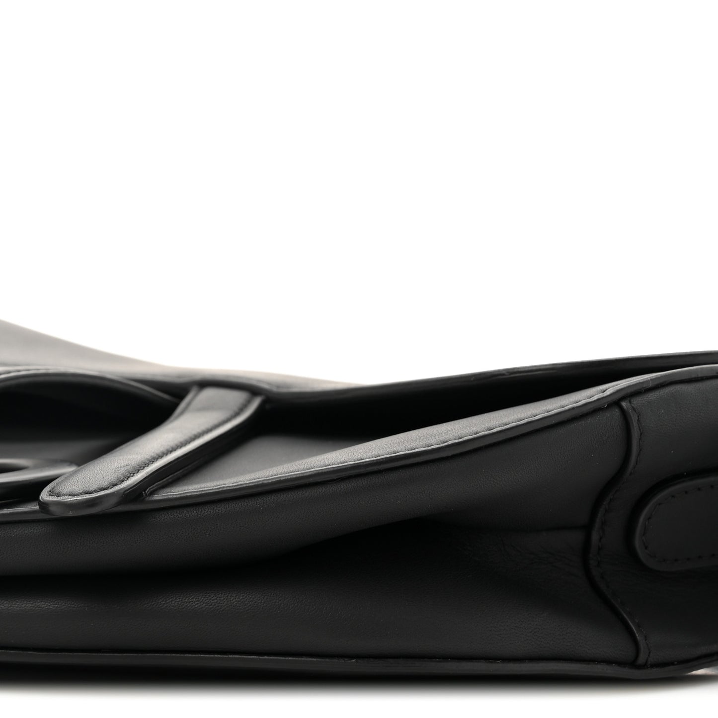 Ultra Matte Calfskin Saddle Bag Black