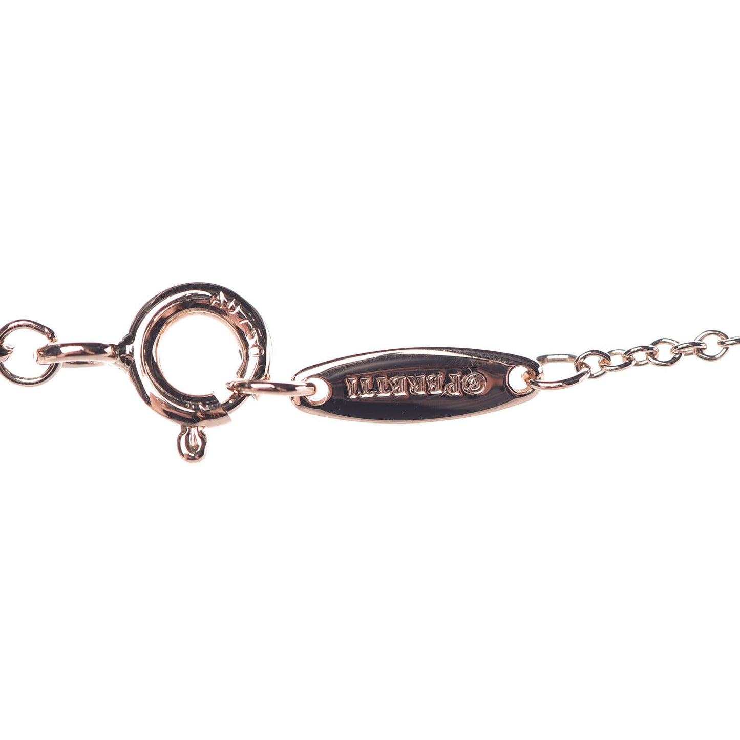 18K Rose Gold Diamond .23ct Elsa Peretti Diamonds by the Yard Pendant Necklace