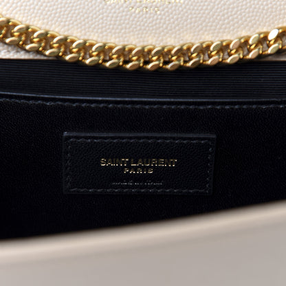 Saint Laurent Grain De Poudre Medium Monogram Kate Satchel Nude Powder 8 of 11