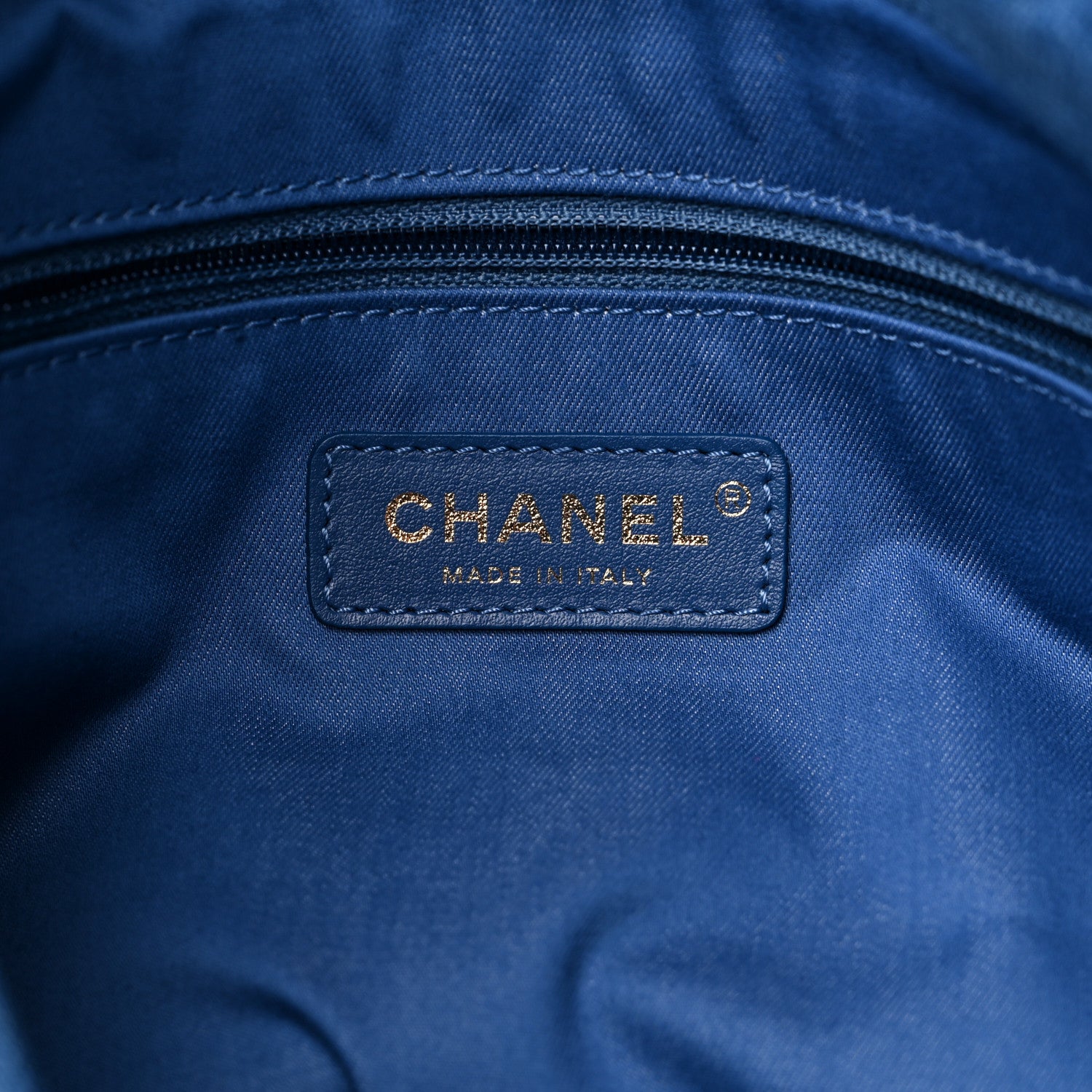 Chanel Denim Quilted Denim Mood Maxi Shopping Bag Blue Multicolor 6 of 9