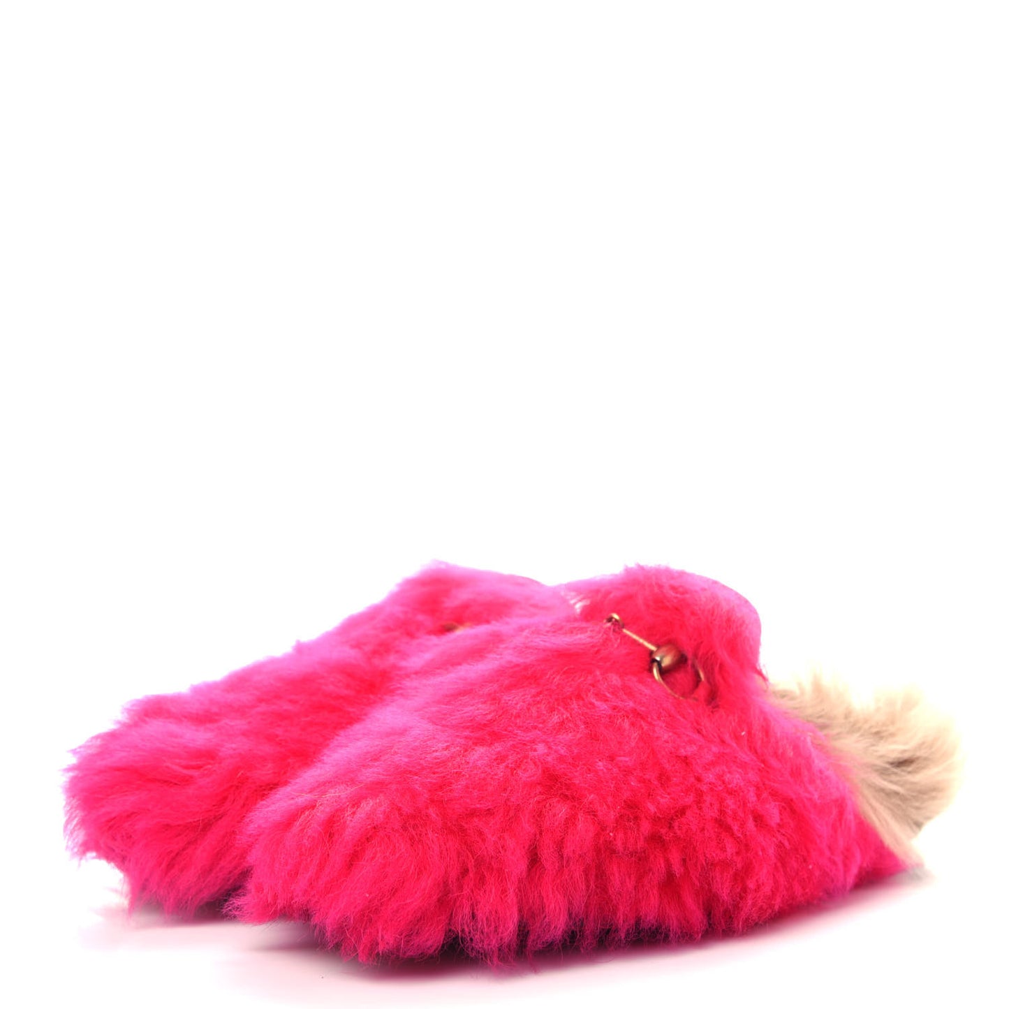 Merino Wool Womens Princetown Slippers 38 Raspberry Lipstick Natural