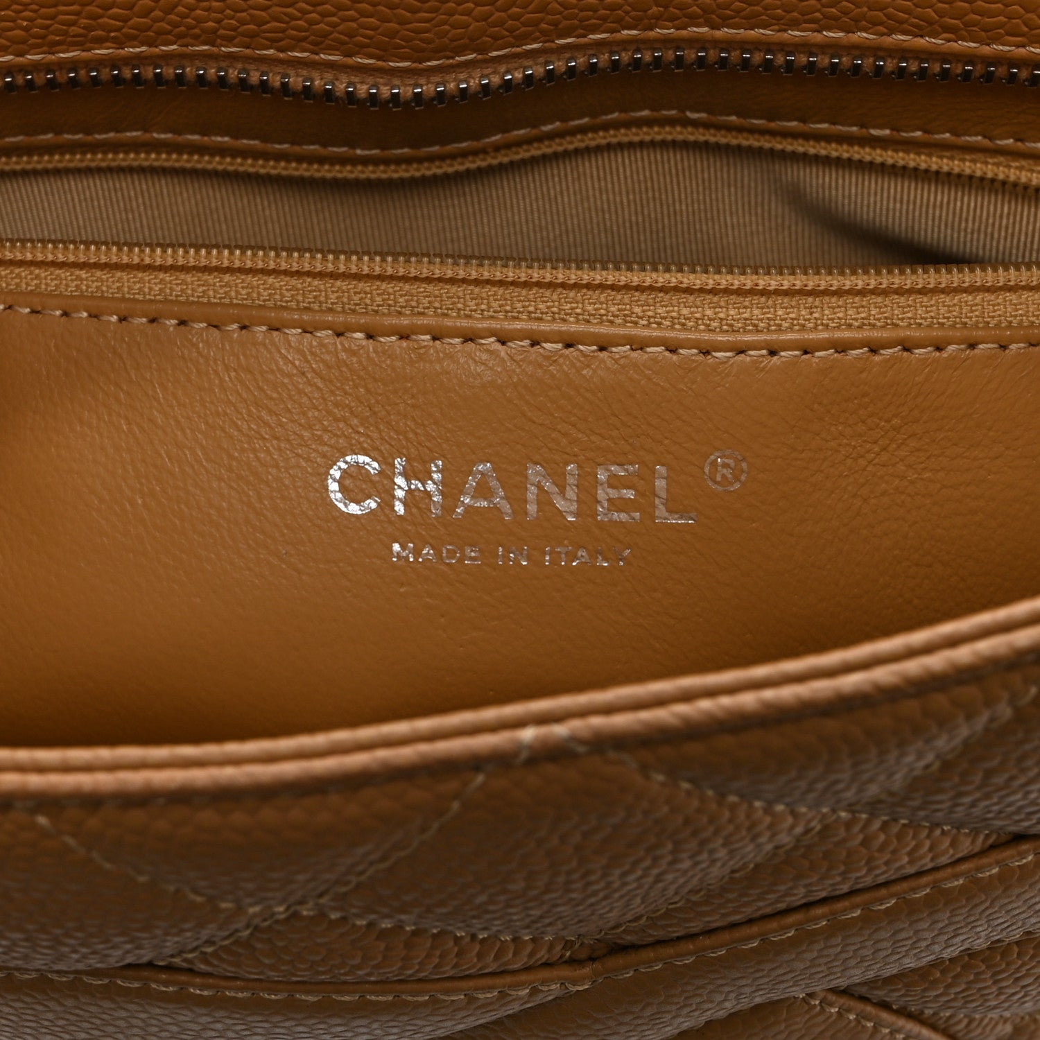 Chanel Caviar Quilted Medallion Tote Beige 6 of 13