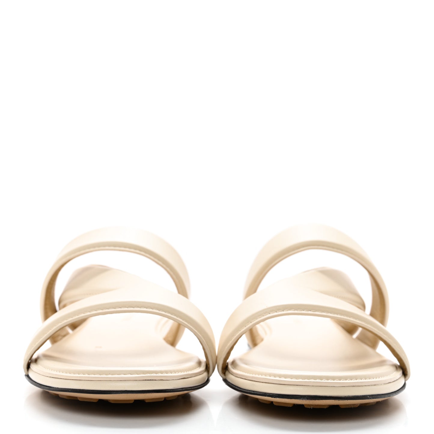 Calfskin The Band Flat Sandals 39 Cream