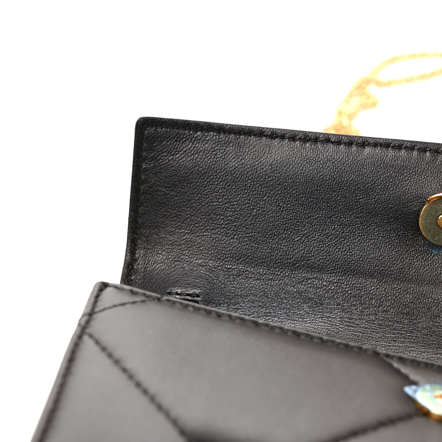 Valentino Garavani Nappa Roman Stud Wallet on Chain Black 10 of 10