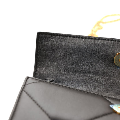 Valentino Garavani Nappa Roman Stud Wallet on Chain Black 10 of 10