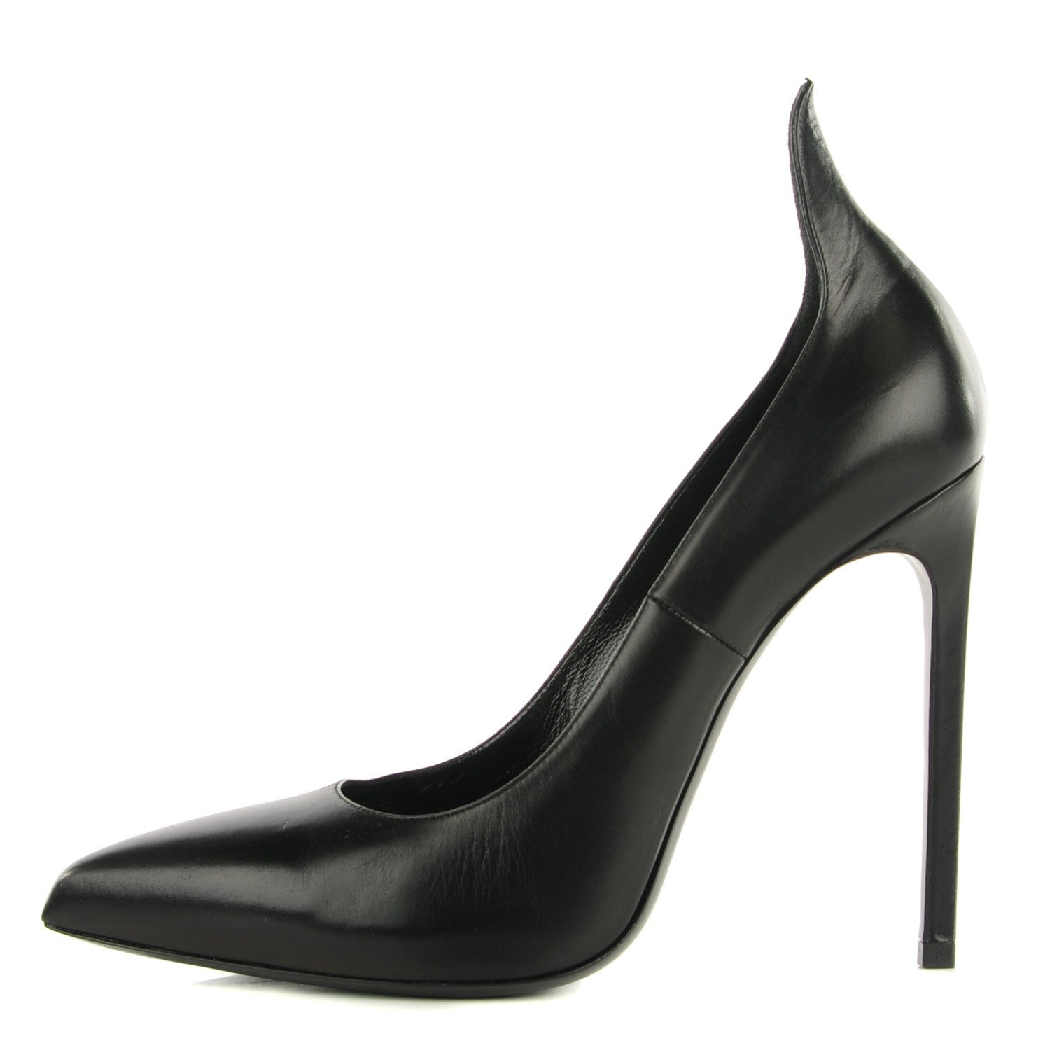 Saint Laurent Calfskin Paris 110 Escarpin Thorn Pumps 40 Black 1 of 8