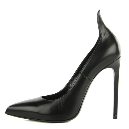 Saint Laurent Calfskin Paris 110 Escarpin Thorn Pumps 40 Black 1 of 8