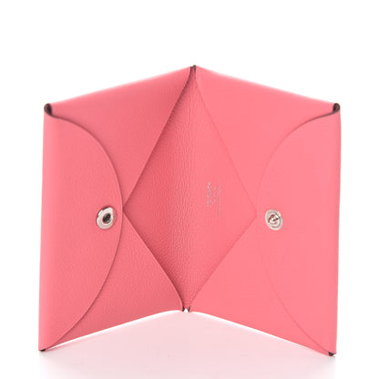 Hermes Chevre Mysore Calvi Card Case Rose Azalee 6 of 6