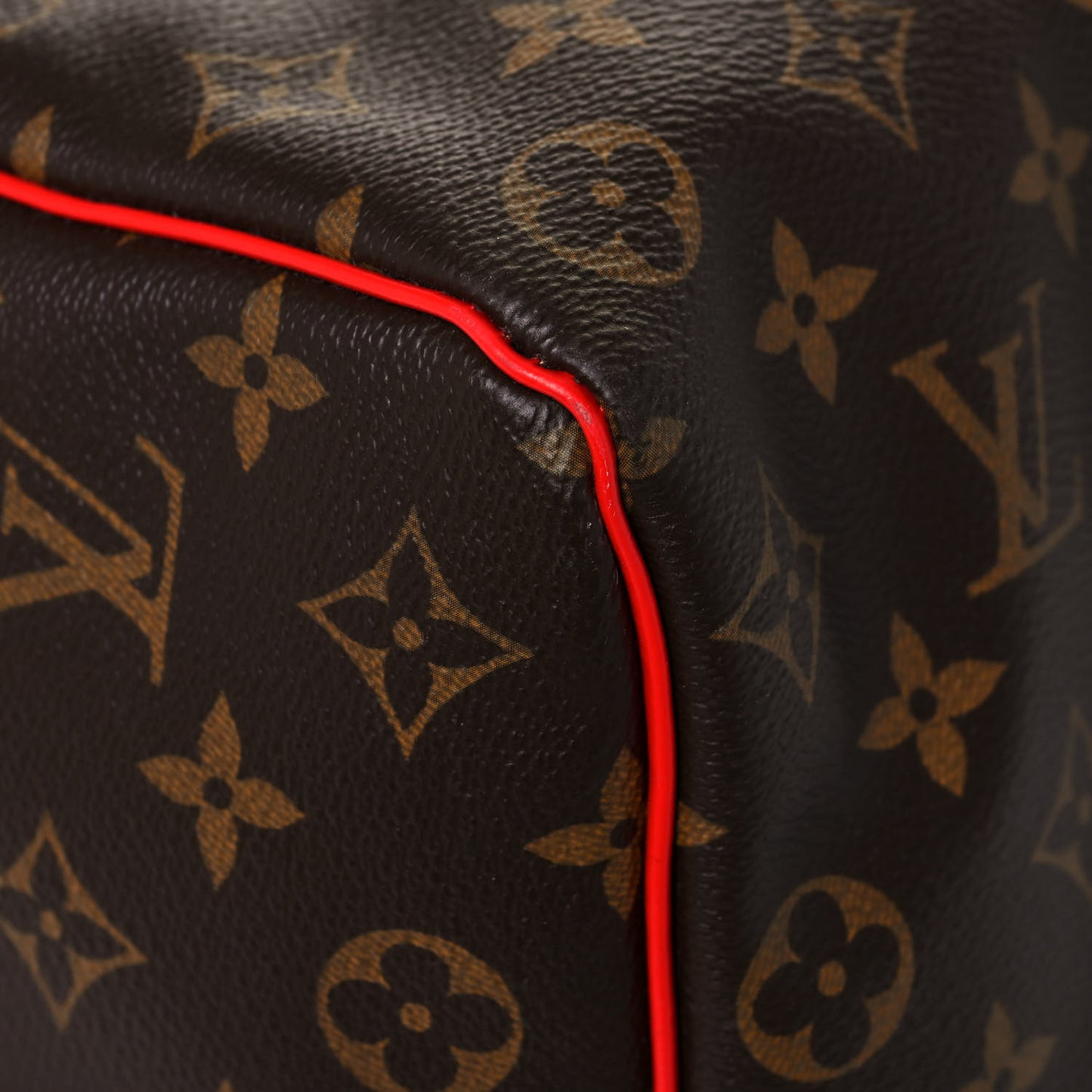 Calfskin Monogram Keepall Bandouliere 50 Coquelicot