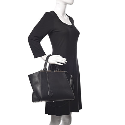 Fendi Vitello Dolce Petite 3jours Tote Black 2 of 10