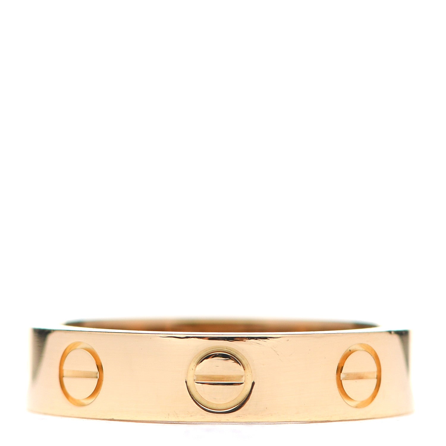 Cartier 18K Yellow Gold Diamond 4mm LOVE Wedding Band Ring 47 4 3 of 4