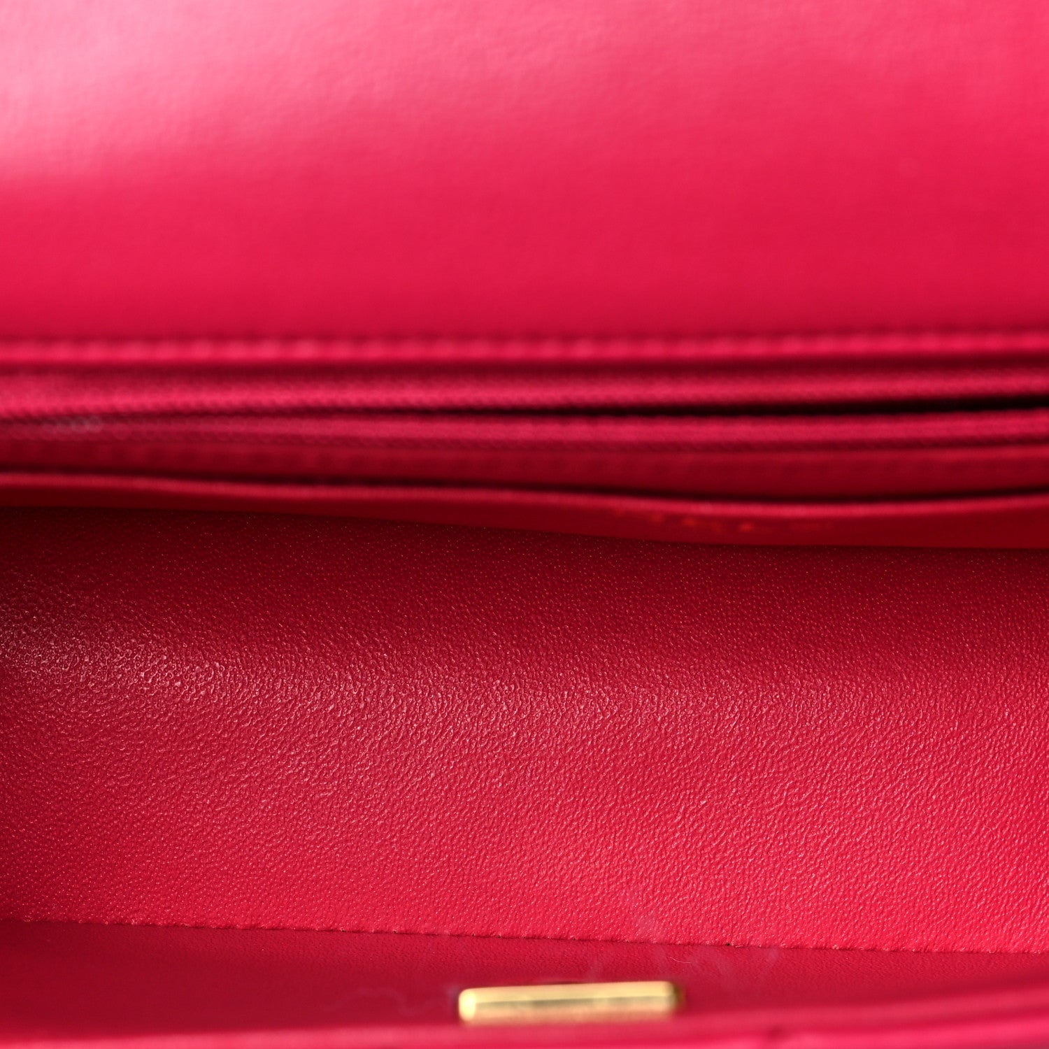Chanel Lambskin Quilted Mini Top Handle Rectangular Flap Dark Pink 4 of 8