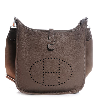 Hermes Taurillon Clemence Evelyne III PM Etoupe 1 of 8