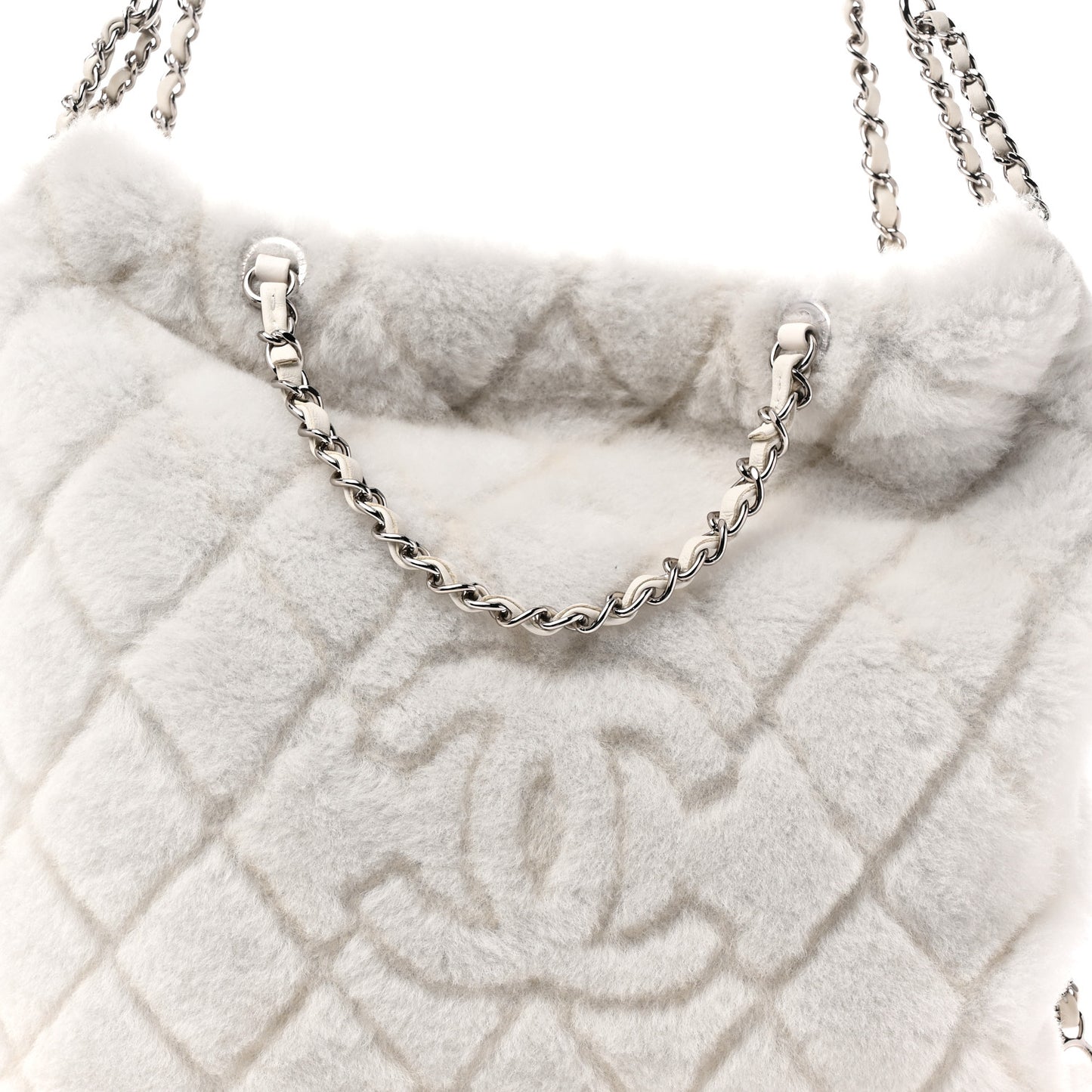 Shearling Coco Neige Backpack White
