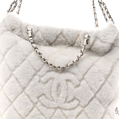Chanel Shearling Coco Neige Backpack White 8 of 10