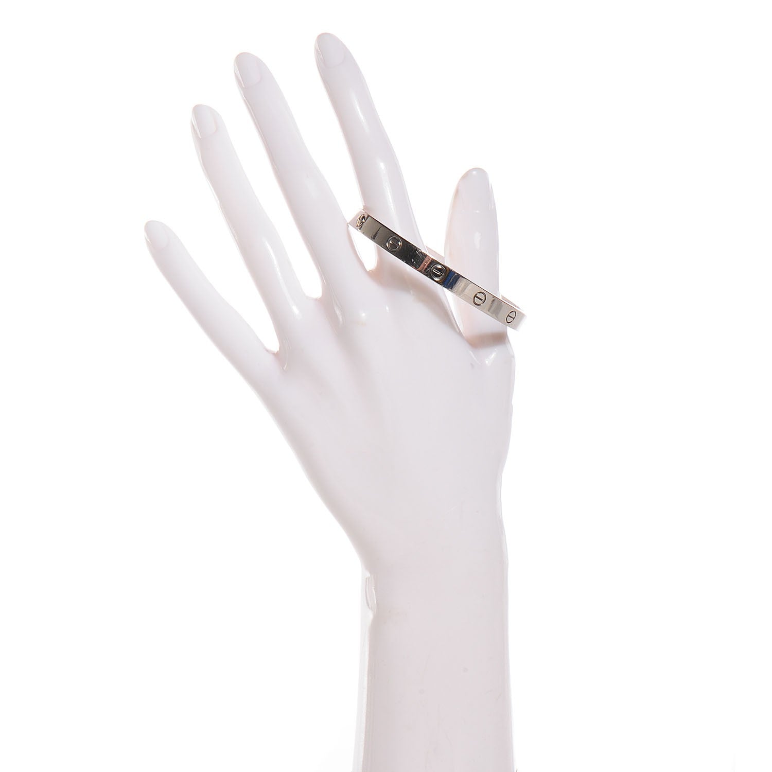 Cartier 18K White Gold LOVE Bracelet 19 2 of 5