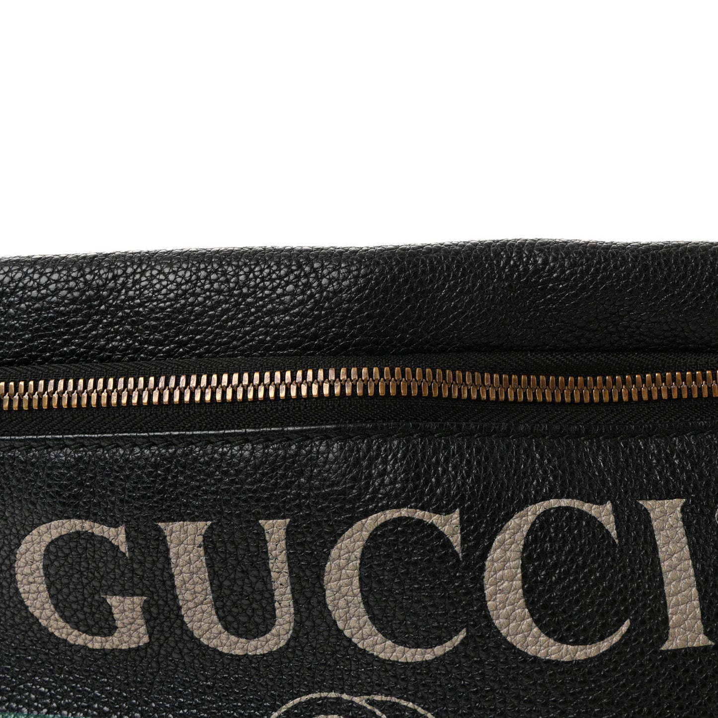 Grained Calfskin Logo Belt Bag Black