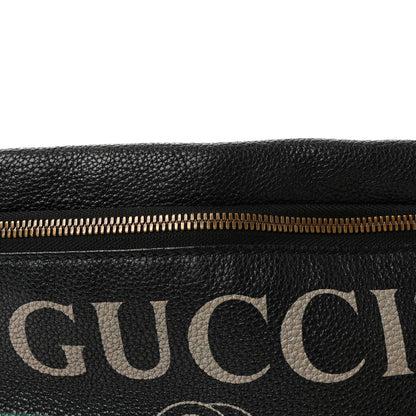 Gucci Grained Calfskin Logo Belt Bag Black 7 of 9
