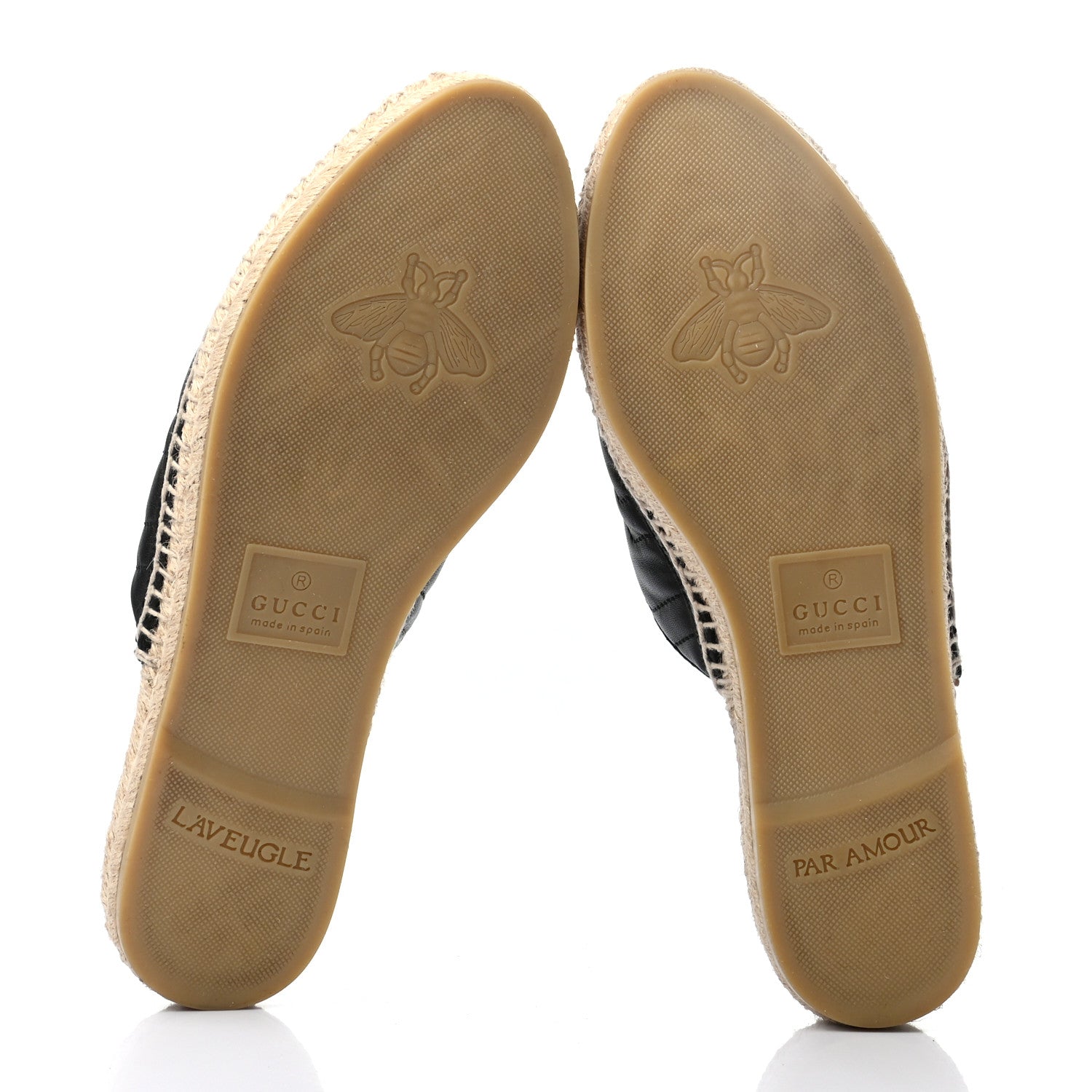 Gucci Nappa Matelasse GG Marmont Espadrille Slippers 38 Black 5 of 9