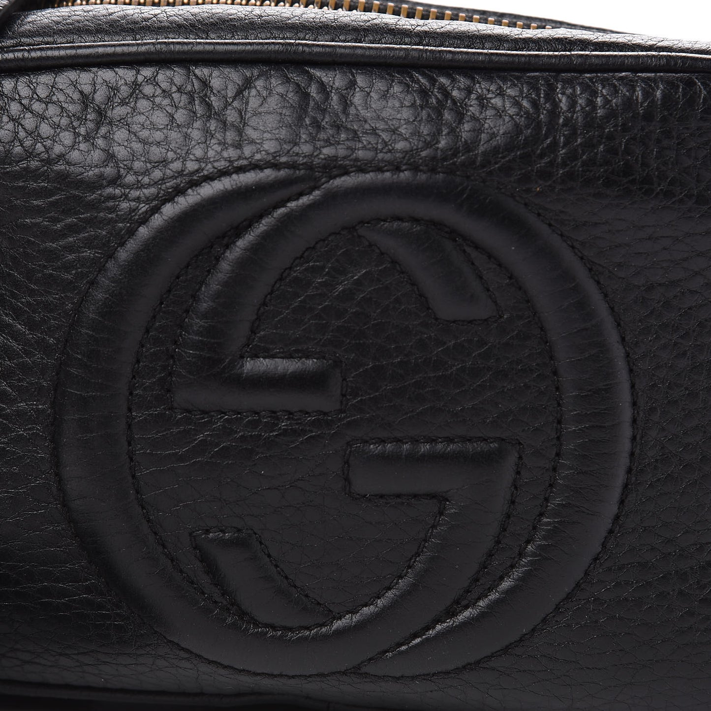 Pebbled Calfskin Mini Soho Disco Bag Black