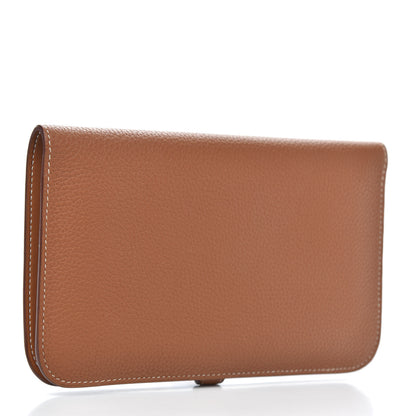 Hermes Togo Dogon Duo Wallet Gold 3 of 9