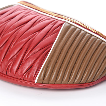 Miu Miu Nappa Matelasse Belt Bag Fuoco Cannella 6 of 10