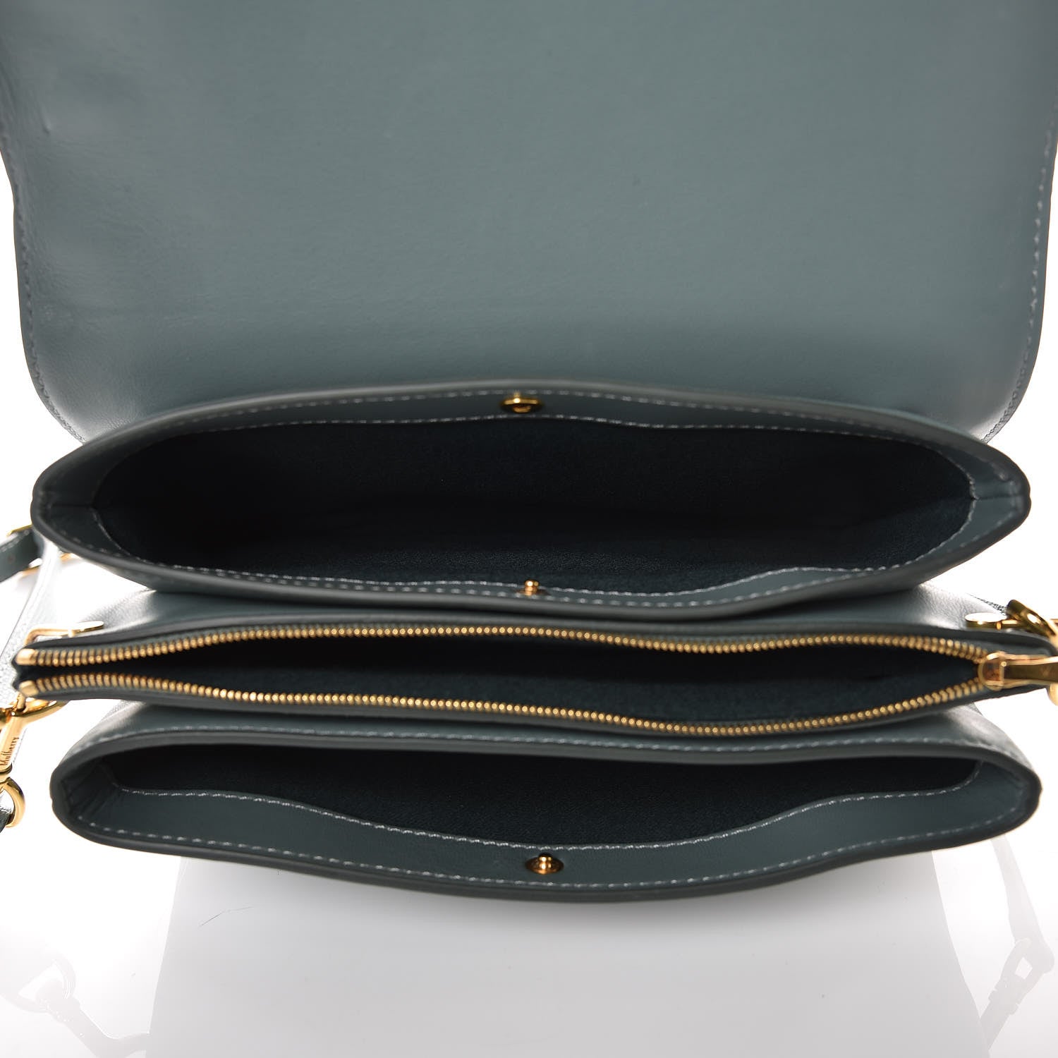 Mulberry Cross Grain Calfskin Clifton Flap Antique Blue 4 of 12