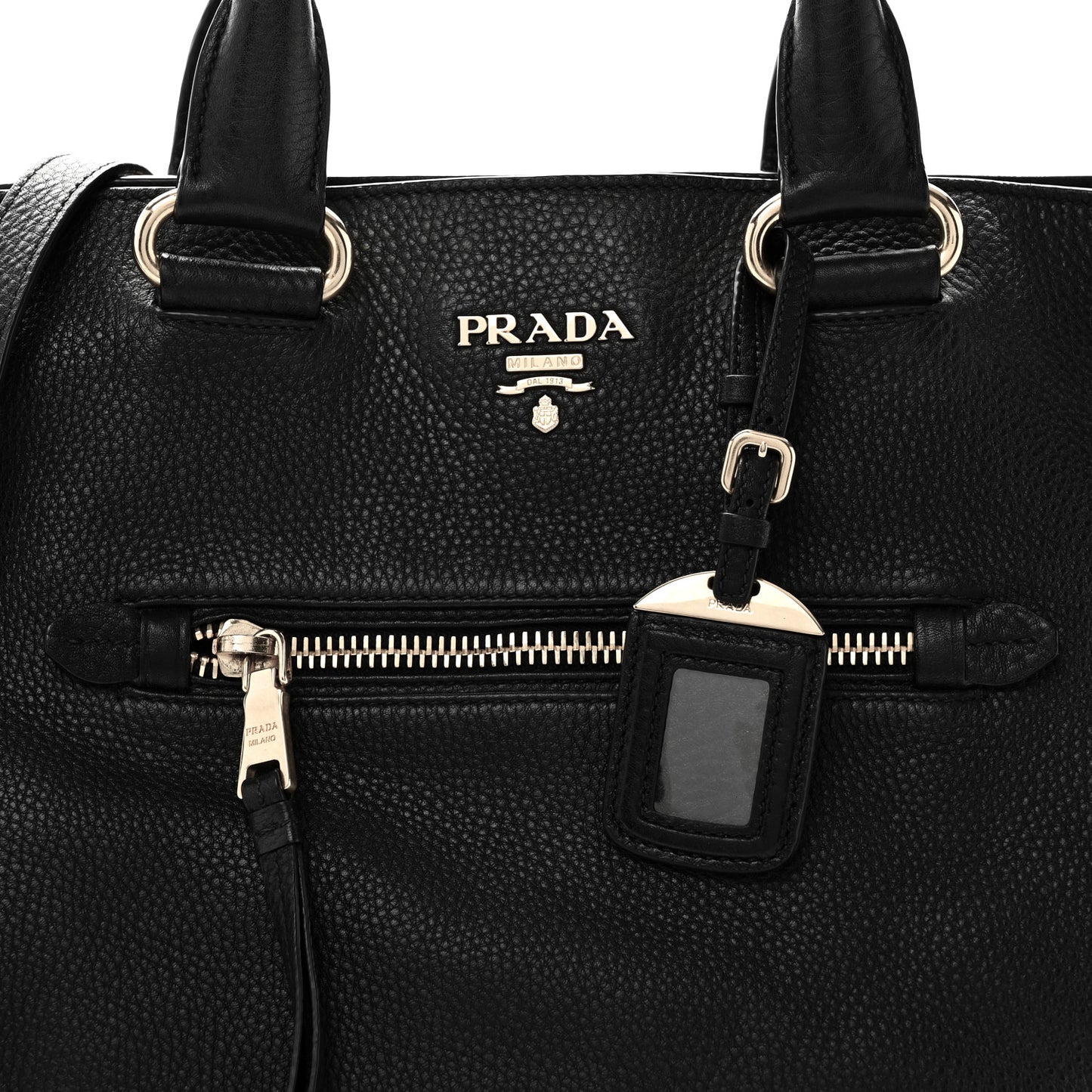 Vitello Daino Shopping Tote Black