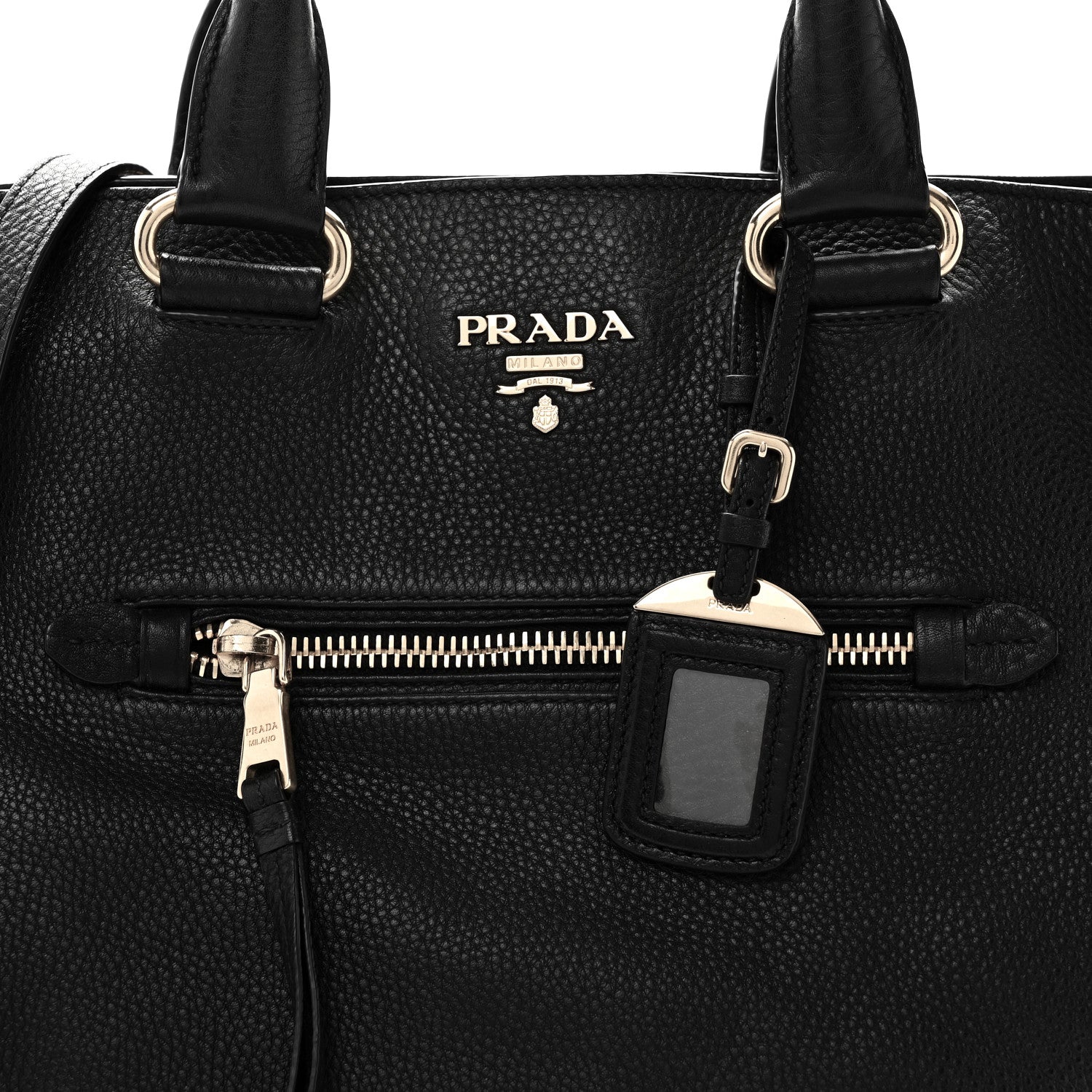 Prada Vitello Daino Shopping Tote Black 7 of 9