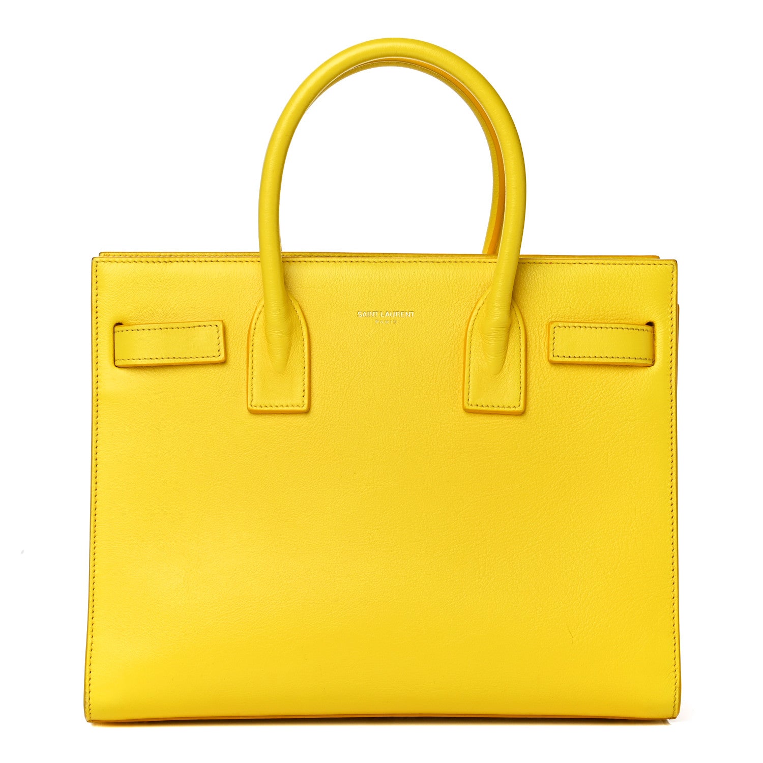 Saint Laurent Grained Calfskin Baby Sac De Jour Yellow 1 of 8