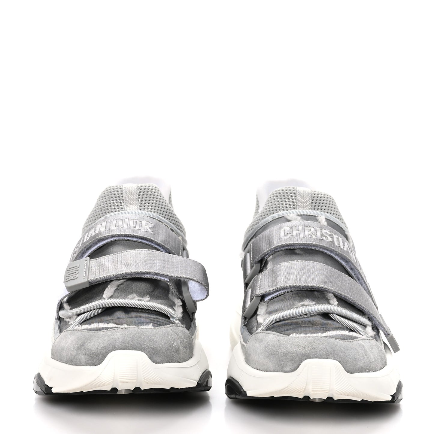 Technical Fabric Nylon Camouflage Womens D-Wander Sneakers 40 Silver
