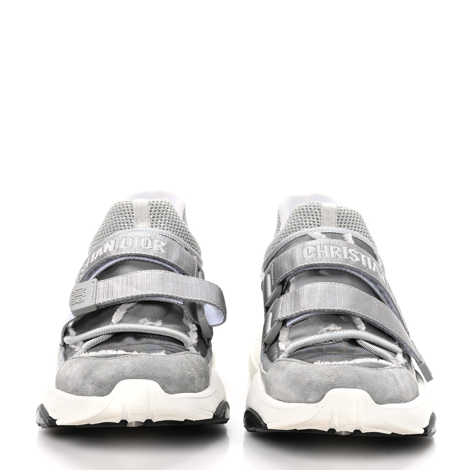 Christian Dior Technical Fabric Nylon Camouflage Womens D-Wander Sneakers 40 Silver 2 of 9