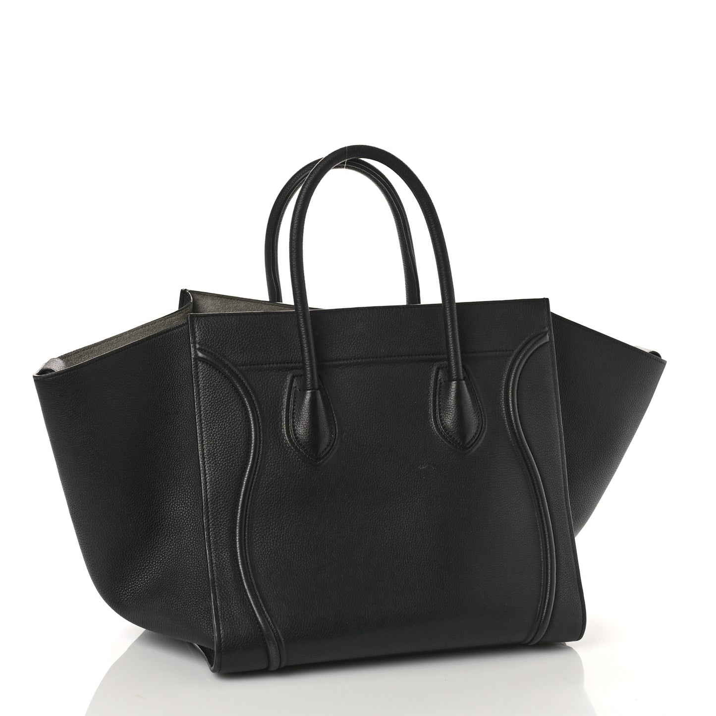 Supple Calfskin Medium Phantom Luggage Black