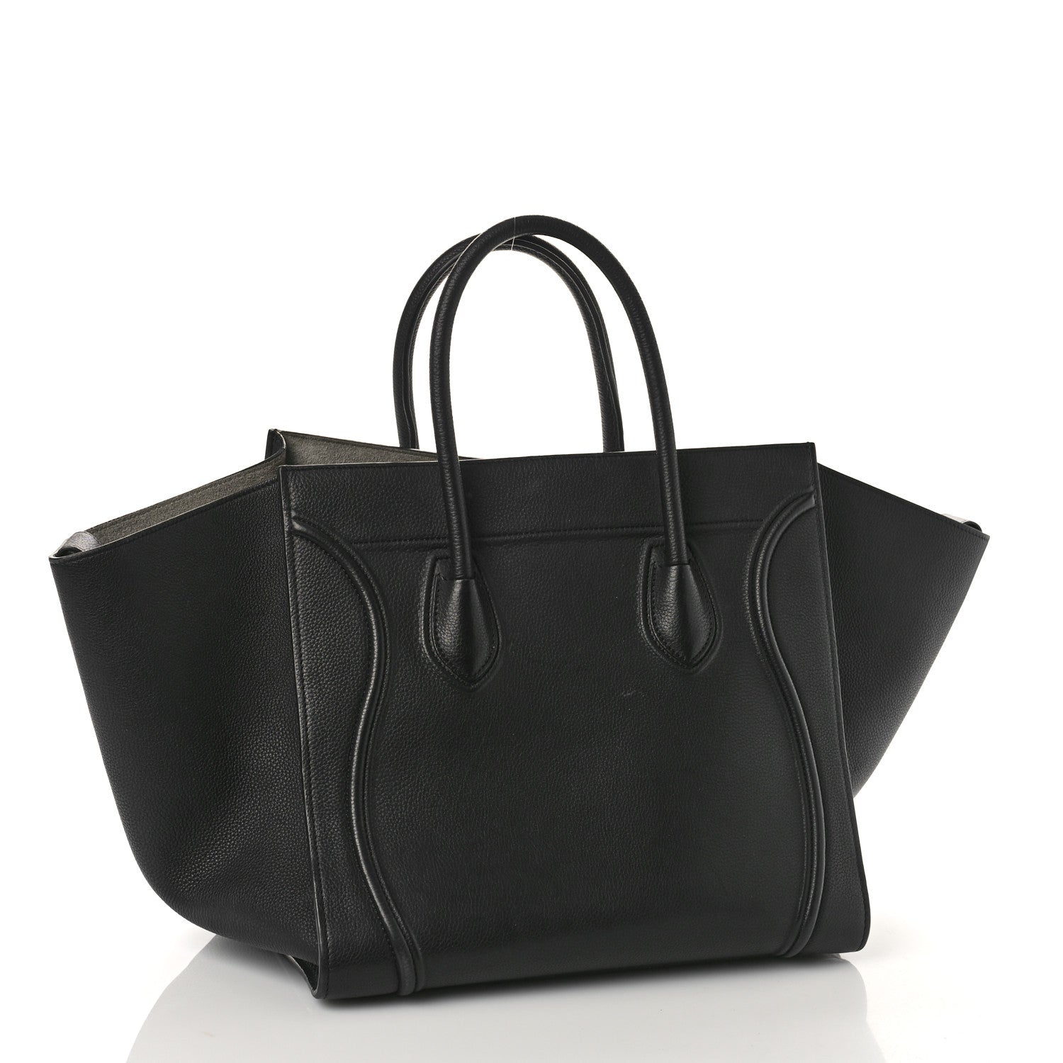 Celine Supple Calfskin Medium Phantom Luggage Black 3 of 14