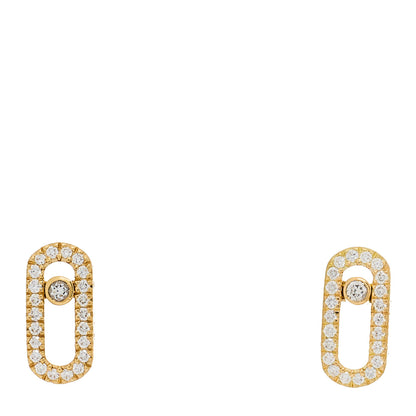 Messika 18K Yellow Gold Diamond Move Uno Earrings 1 of 4