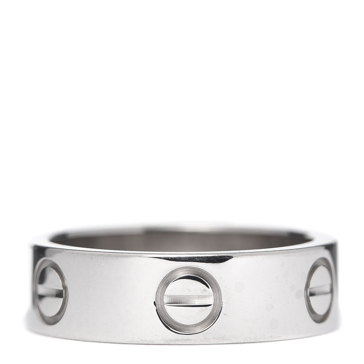 18K White Gold 5.5mm LOVE Ring 51 5.75
