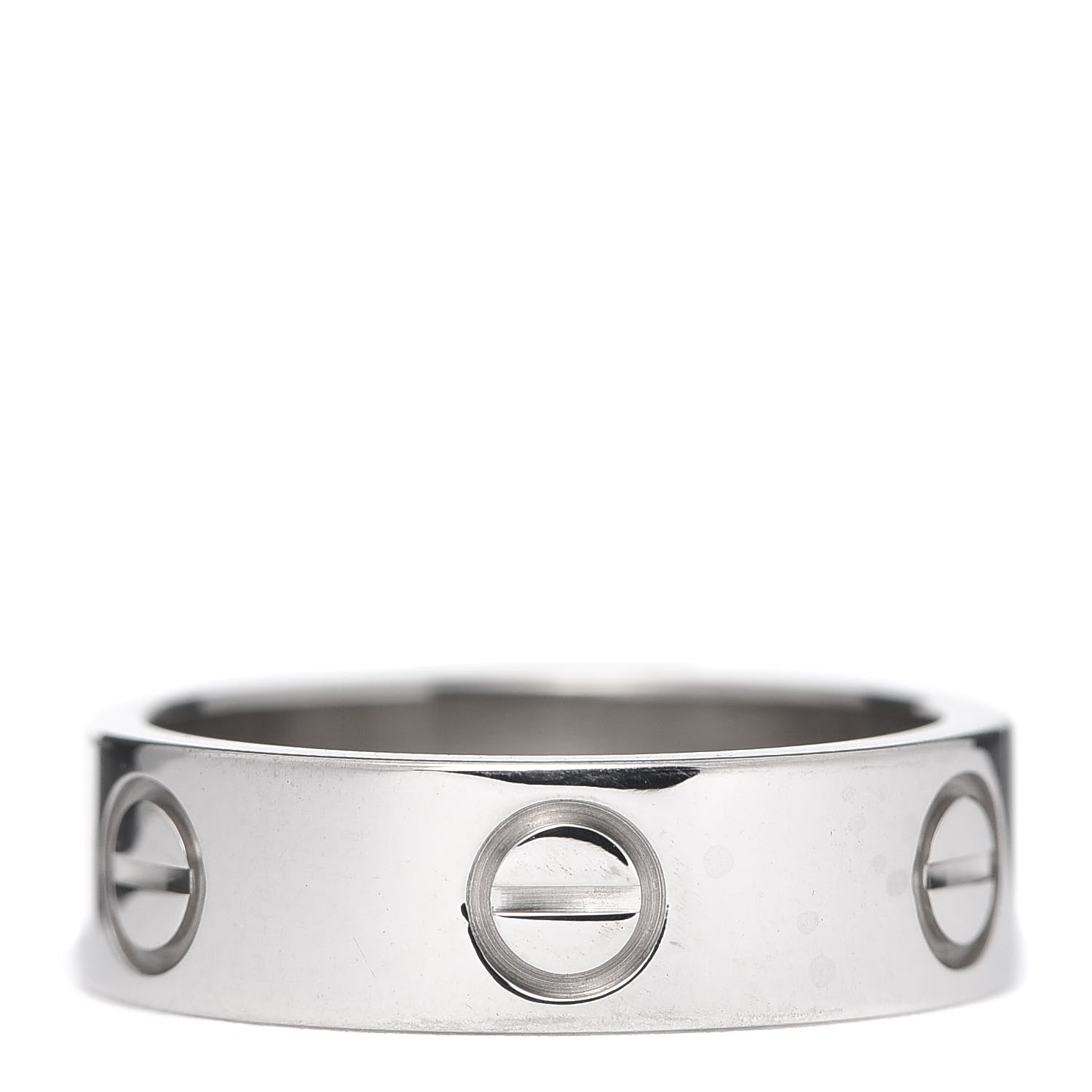 Cartier 18K White Gold 5.5mm LOVE Ring 51 5.75 1 of 4