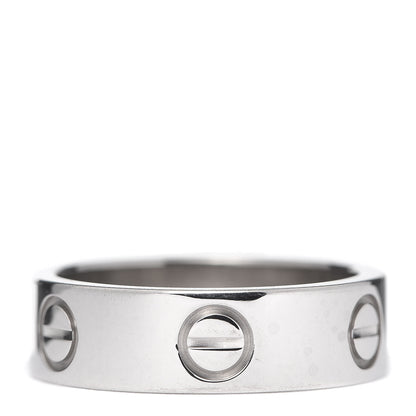 Cartier 18K White Gold 5.5mm LOVE Ring 51 5.75 1 of 4