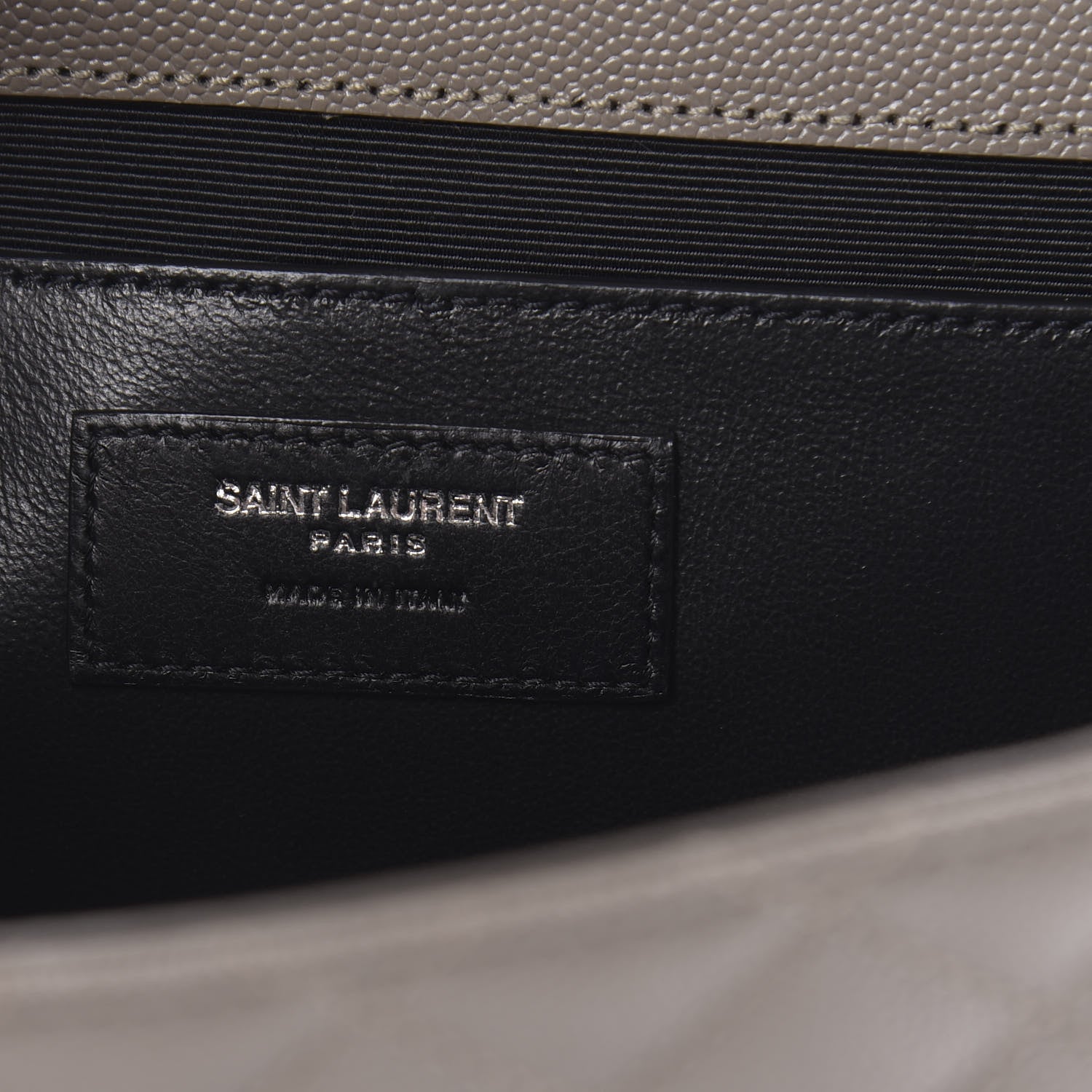 Saint Laurent Grain De Poudre Textured Mixed Matelasse Medium Triquilt Monogram Satchel Earth 6 of 10